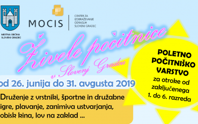 Počitniško varstvo otrok – Živele počitnice v Slovenj Gradcu 2019